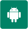 Green Mini Android Logo - TECHNI Waterjet
